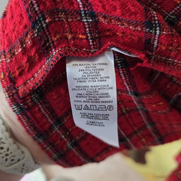 Loft | Small | Shimmer Plaid Tiered Pocket Dress - Picture 7 of 10